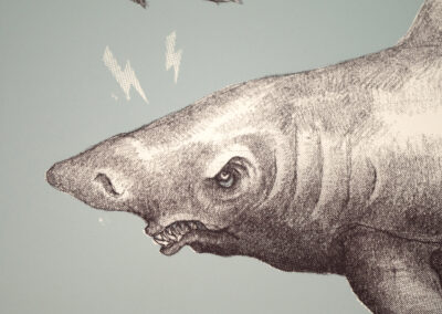 Siebdruck Frustrierter Hai