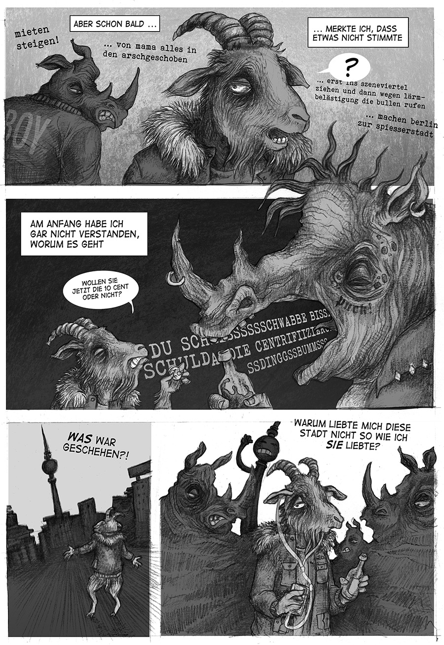 Comicseite von Andreas Hartung zum Thema Schwaben in Berlin